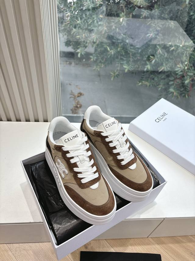 所见即所得G039代购级别Celine思琳赛琳Celine Runner Cr-03运动鞋鞋舌和鞋后帮饰有Celine标志运动鞋侧面凹印Cr-03字样 鞋后帮和