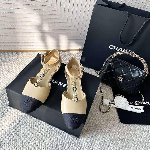 Chanel香奈儿25年新款 小香家 山茶花T带玛丽珍 平底凉鞋 正码:35-39订做34.40.41
