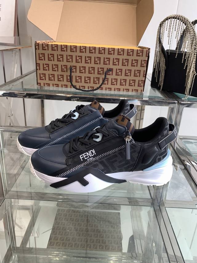 Fendi 芬迪 25Ss春夏新品Flow 男士一脚蹬运动鞋Fendi春夏新款男鞋 Fendi时尚Flow 新色来袭 潮流感十足 优质面料 舒适耐穿 行走间尽显