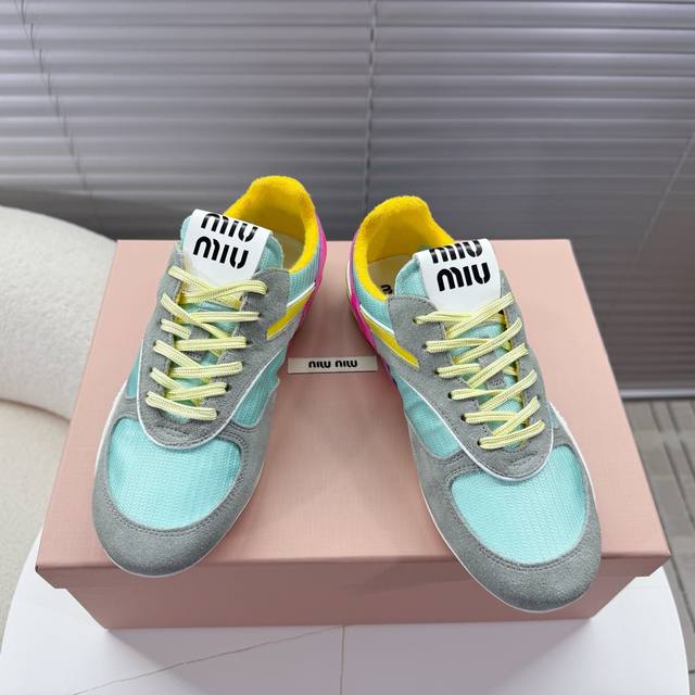 miumiu 2025 New Arrival～ Miu家情侣款复古德训鞋；阿甘鞋；运动鞋 情侣款德训运动鞋妥妥的美式复古风格～ 上脚超级好看舒适经典百搭的绝绝