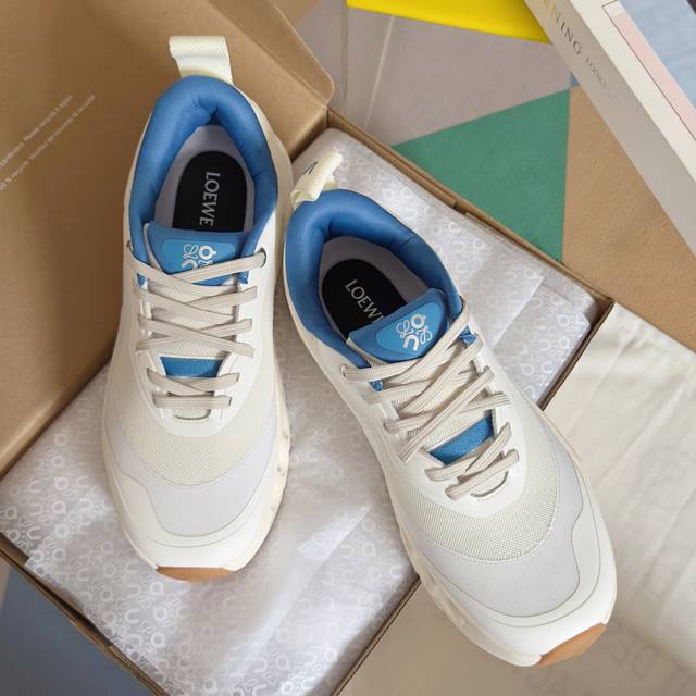 顶级版本：情侣款 莞货 Loewe X On Cloudtilt 2.0 罗意威 昂跑 联名合作款 休闲 运动鞋 情侣款 跑鞋 原版购入开发 做货 聚酯纤维轻盈