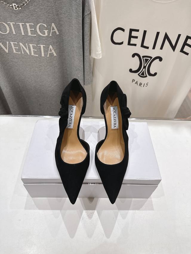 高版本出厂 Aquazzura～菠萝25Ss 全新尖头高跟凉鞋单鞋 市场顶级版本 蹬上瞬间Gossip Girl的感觉 上脚超级有气质 既简洁又时髦 太闪太美啦