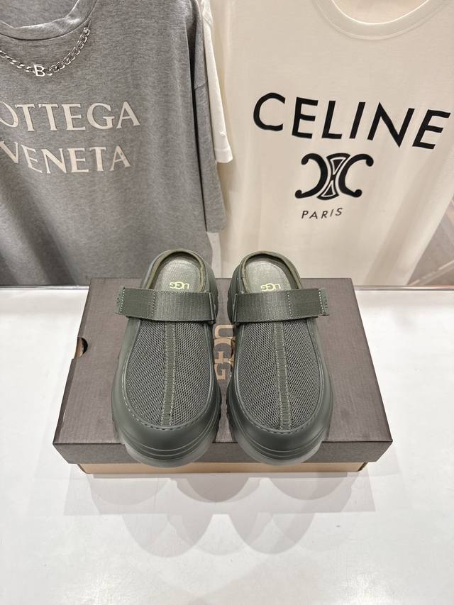 高版本出厂 男码+10 Ugg2025Ss官网最新，推出的炫金款半包厚底拖鞋 Hanni同款厚底太爱了，又特别轻便好穿，搭配袜子有种甜度超标少女感 多巴胺色系，