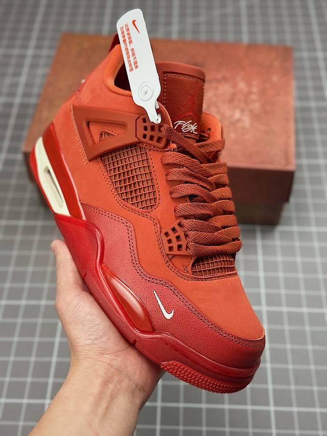 纯原 Tnt 头层皮 Nigel Sylvester X Air Jordan 4 Og Brick By Brick Bike 红砖 原厂私磨 原厂纸板 原厂