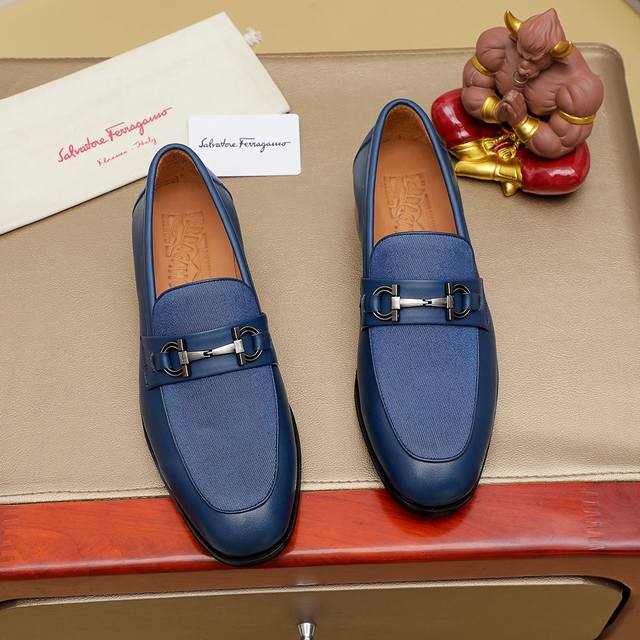 调工厂P价 男装男鞋 运动原单 里 Ferragamo 菲拉格慕 爆款时尚休闲鞋官网专柜1:1制作，原版开模好质量看得见，进口高端头层打蜡小牛皮，水染皮内里纹路