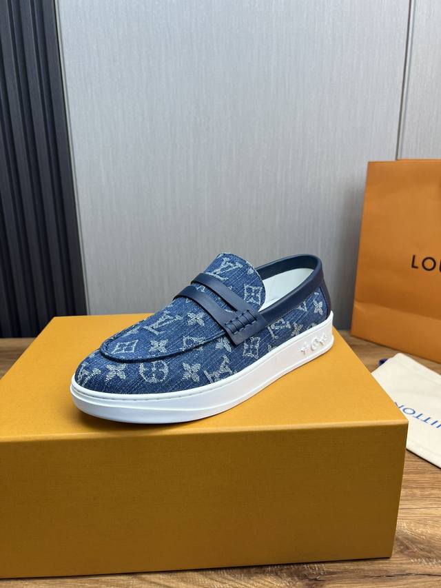 工厂P价 Louis Vuitton 路登易威 全新潮款Lv上市，休闲时尚男鞋原版1:1出货 鞋面采用进口品牌皮料+牛皮内里，原版耐磨橡胶大底，版型简洁大气，潮