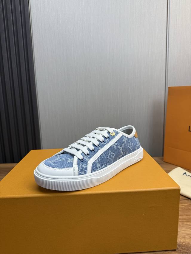 工厂P价 Lv.专柜爆款热卖情侣帆布鞋 官网同步，原版品牌印花面料+原厂原版底，36-45 女40 男38.45定做不退换