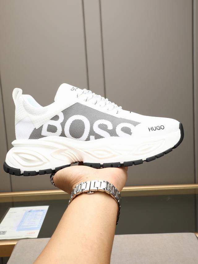 调工厂P价 男装男鞋 运动原单 Boss 时尚顶级潮牌，一款能驾驭各种风格男鞋，鞋面由多种材质拼接而成，内里为进口网布，吸汗舒适，发泡大底设计是重中之重-轻便.