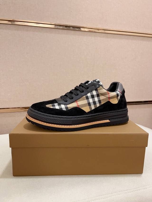 调工厂P价 男装男鞋 运动原单 专柜同步Burberry 巴宝莉 顶级代购同步发售正码数：38-44。意大利进口牛皮 全进口羊皮内里，鞋底：原厂特供原版底，独家