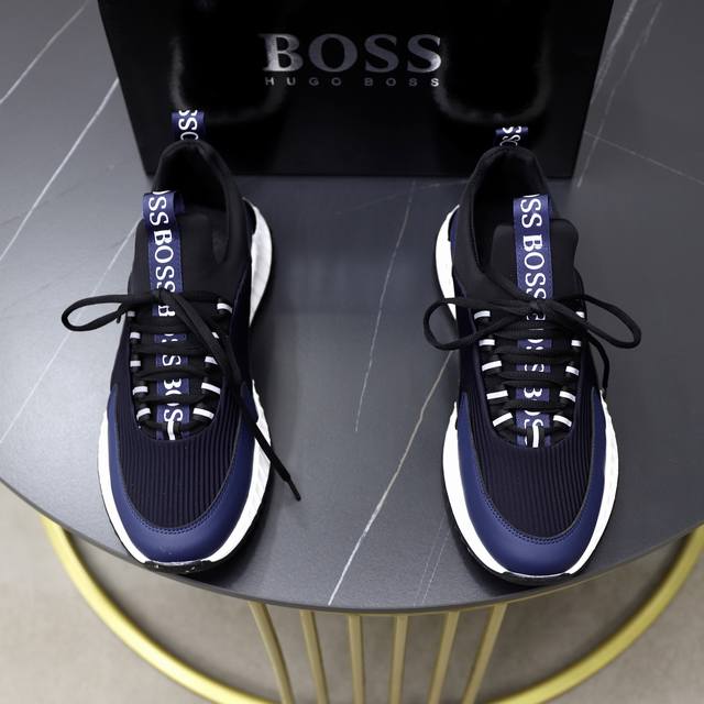 调工厂P价 男装男鞋 运动原单 品牌：Boss 标准码：38-44 45订做 等级：官网同款 材料：原版针织面料 舒适透气内里 轻便耐磨运动大底 款式类别：男士