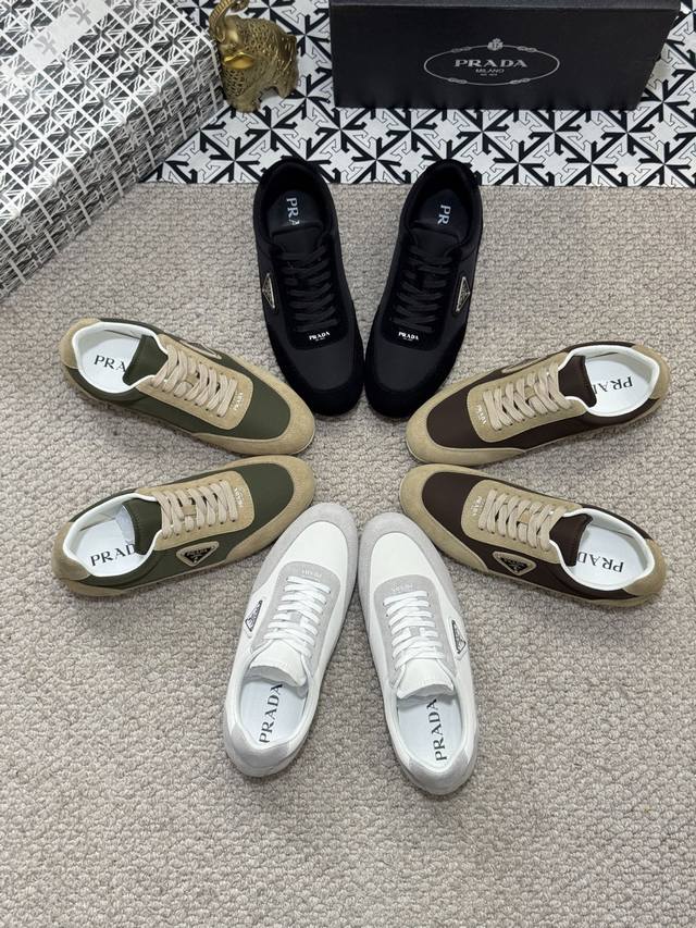 Prada* 高端精品 普拉达~男鞋官网经典最新款上市了1：1复制，香港专柜同步，走秀同台；全部采用磨砂牛皮进口柔软舒适羊皮内里、橡胶大底原版1:1防滑耐磨；着