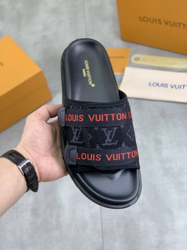 工厂P价P 实价 原单品质 Louis Vuitton 官网爆款路易威登 Lv男士拖鞋 同步发售 ！意大利进口原版面料 原厂特供原版底 码数：38-44 45定