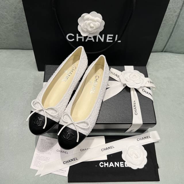 P直销 一直都在升级的Chanel单鞋～ Ss 顶级版本 Hk海外代购 原版1:1切割而成 Chanel香奈儿万年经典蝴蝶结 圆头芭蕾舞鞋 好品质不多 真正做到