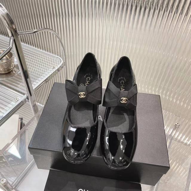 P直销 女鞋 女装 女鞋工厂P 香奈儿24C早春新品蝴蝶结玛丽珍单鞋可盐可甜 高级感满满！ 原版1：1圆头楦型+原版一致蝴蝶花 ________________