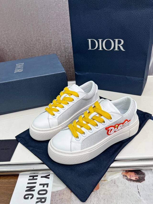 P直销 女鞋 女装 Dio*R迪奥2025蛇年限定款B33经典碰撞新火花火爆休闲鞋板鞋最高版本情侣款原版爆拆一比一完美复刻工艺做工细节到位原版定制材料超赞最新元