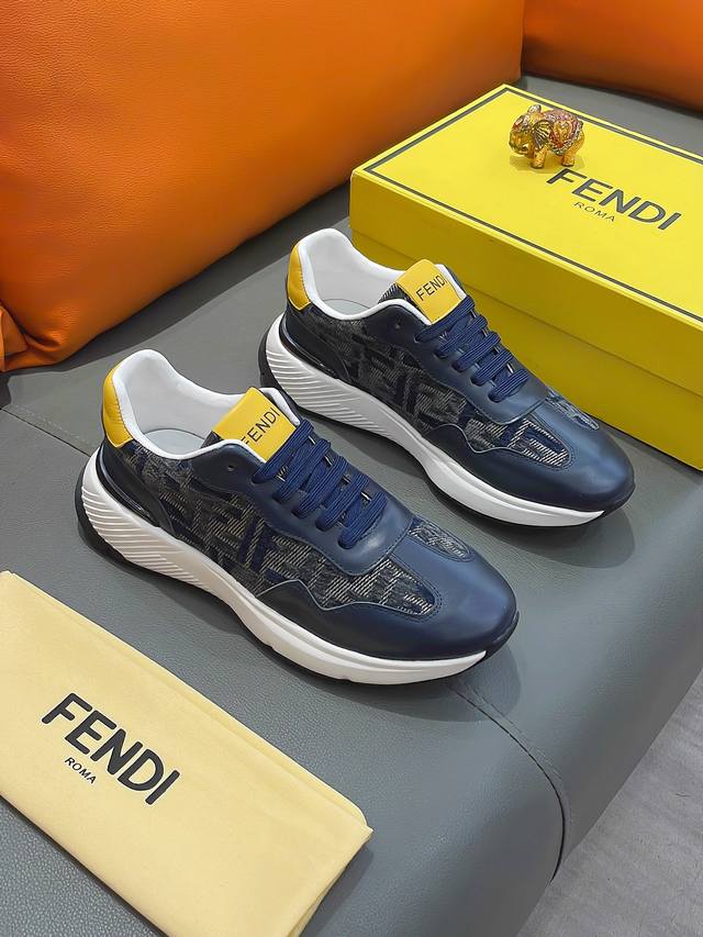 商品名称：Fendi 芬迪 实价： 正规码数: 38-44 休闲鞋 商品材料：精选 牛皮鞋面，柔软羊皮内里；原厂大底。