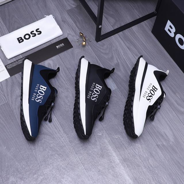 商品商标： ＢＯＳＳ 休闲鞋 正码码数: 38-44 商品材料：精选牛皮拼接布面 牛皮鞋垫 网内里 原版大底