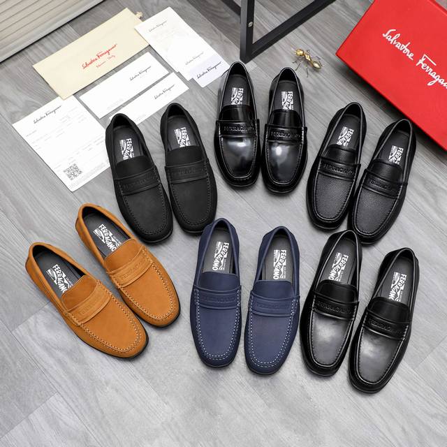 商品商标：Ferragamo 菲拉格慕 正装皮鞋 正码码数: 38-45 商品材料：精选 磨砂牛皮鞋面 牛皮内里 原版大底