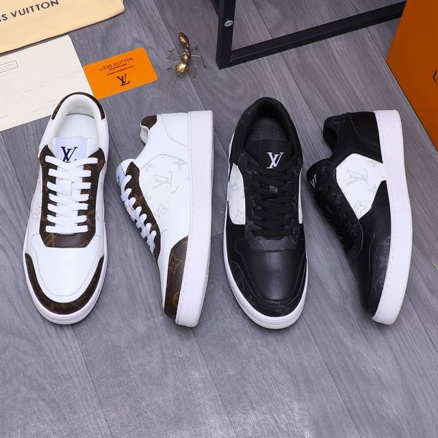 商品商标：Louis Vuitton 路易威登 休闲鞋 板鞋 正码码数: 38-44 商品材料：精选牛皮拼接鞋面 透气网内里 橡胶大底