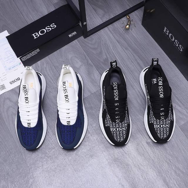 商品商标： ＢＯＳＳ 休闲鞋 正码码数: 38-44 45订做不退换 商品材料：精选牛皮拼接鞋面 网布内里 橡胶大底