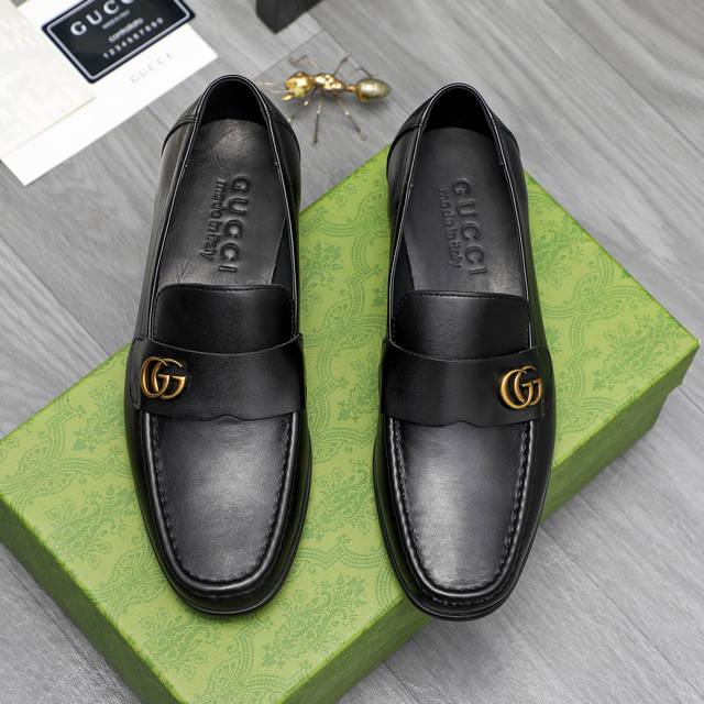 商品商标：Gucci 古驰 皮鞋 正码码数: 38-44 45要订做 不退换 商品材料：精选牛皮鞋面 牛皮内里 原版大底
