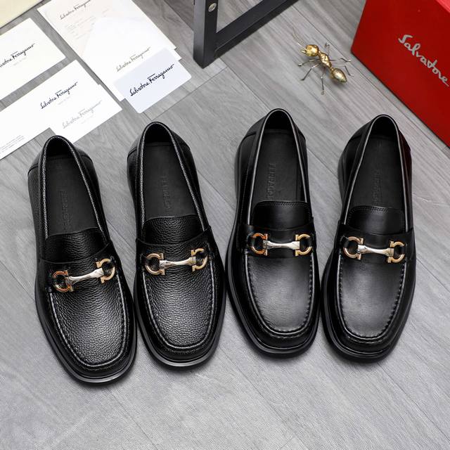 商品商标：Ferragamo 菲拉格慕 正装鞋 正码码数: 38-44 45.46订做不退换 商品材料：精选 头层牛皮鞋面 牛皮内里原版大底