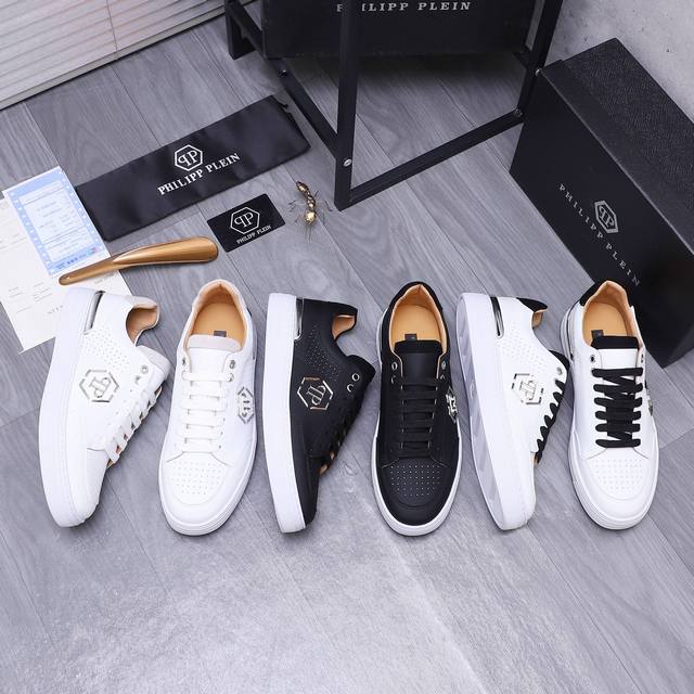 商品商标：Philipp Plein 菲利普-普莱茵 休闲鞋 正码码数: 38-44 商品材料：精选 头层哑光牛皮鞋面 牛皮内里 原版大底