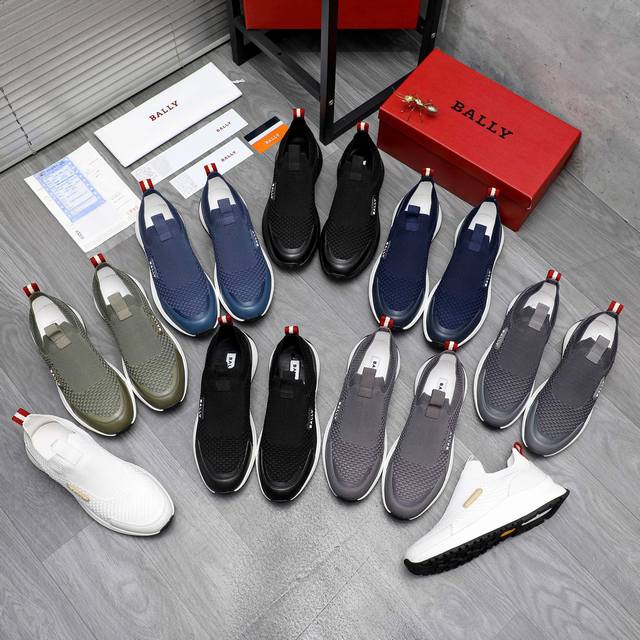 商品商标：Bally 巴利 休闲鞋 正码码数: 38-44 45.46订做不退换 商品材料：精选牛皮配透气鞋面 原版内里 橡胶大底 蓝色