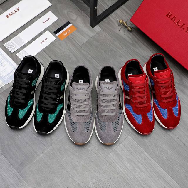 商品商标：Bally 巴利 休闲鞋 正码码数: 38-45 46定做不退换 商品材料：精选优质磨砂牛皮冲孔鞋面 羊皮内里 橡胶大底