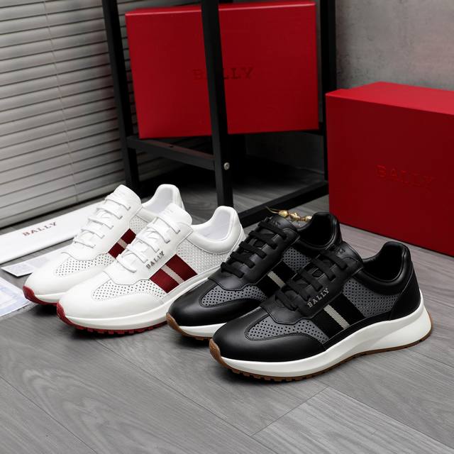商品商标：Bally 巴利 休闲鞋 正码码数: 38-45 46定做不退换 商品材料：精选优质冲孔牛皮鞋面 羊皮内里 橡胶大底