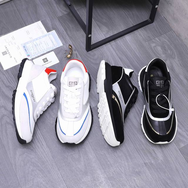 商品商标：Givenchy 纪梵希 休闲鞋 正码码数: 38-44 商品材料：精选牛皮拼接鞋面 透气网内里 橡胶大底