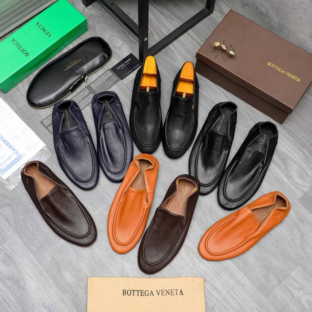 商品商标：Bv 宝缇嘉 软皮套脚男鞋 正码码数: 39-45 商品材料：精选 优质牛皮鞋面 牛皮内里 原版大底