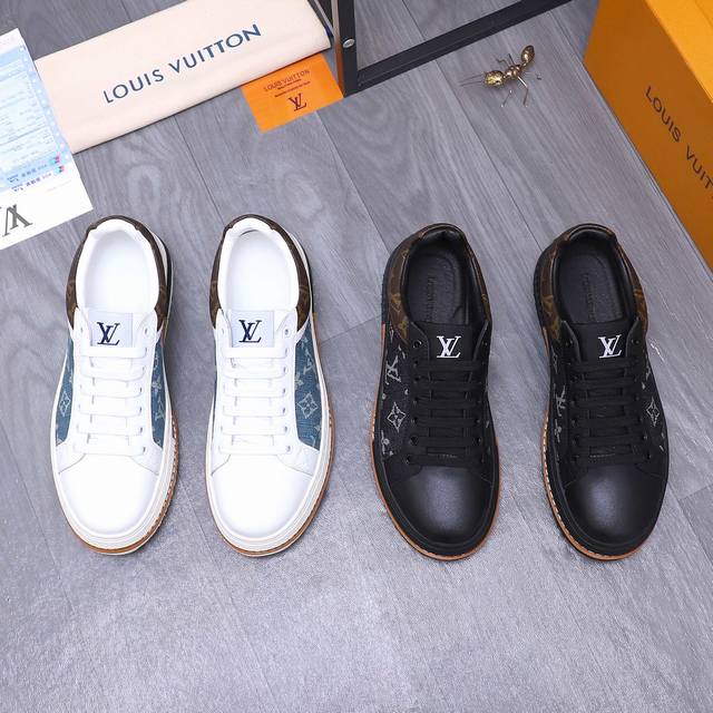 商品商标：Lv [路易威登] 休闲鞋 正码.码数: 38-44 商品材料：精选 牛皮搭配经典牛仔鞋面 羊皮内里 橡胶大底