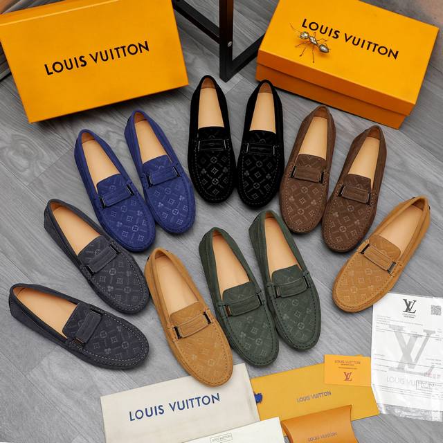 商品商标：Lv 路易威登 休闲套脚鞋 正码码数: 38－44 45 定做不退换 商品材料：精选 磨砂牛皮鞋面 猪皮内里 橡胶大底