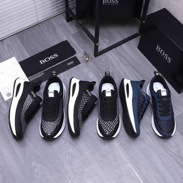 商品商标： ＢＯＳＳ 休闲鞋 正码码数: 38-44 45定做不退换 商品材料：精选织布拼接鞋面 网内里 牛皮鞋垫 橡胶大底