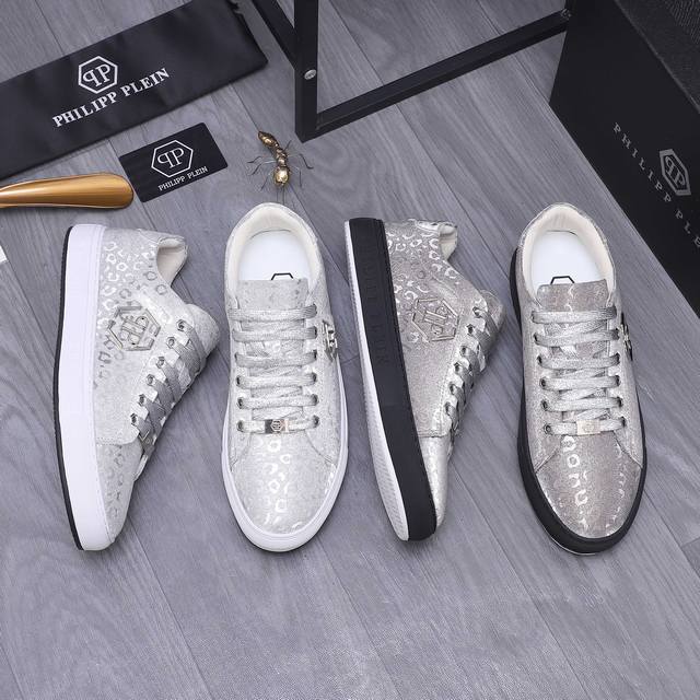 商品商标：Philipp Plein 菲利普-普莱茵 休闲鞋 正码码数: 38-44 45订做不退換 商品材料：精选 特殊磨砂鞋面 网内里 橡胶大底