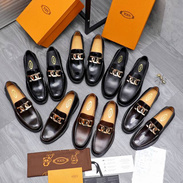 商品商标：Tod’S 托德斯 套脚鞋 正码码数: 38-44 45定做不退换 商品材料：精选 头层优质牛皮鞋面 牛皮内里 原版大底