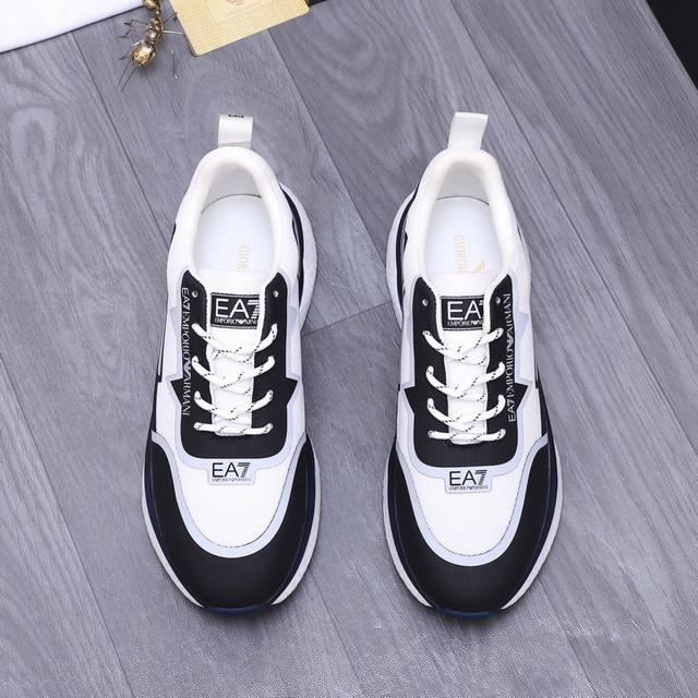 商品商标：Armani 阿玛尼 休闲鞋 正码码数: 38-44 商品材料：精选透气网拼接丝印鞋面 网布内里 橡胶大底