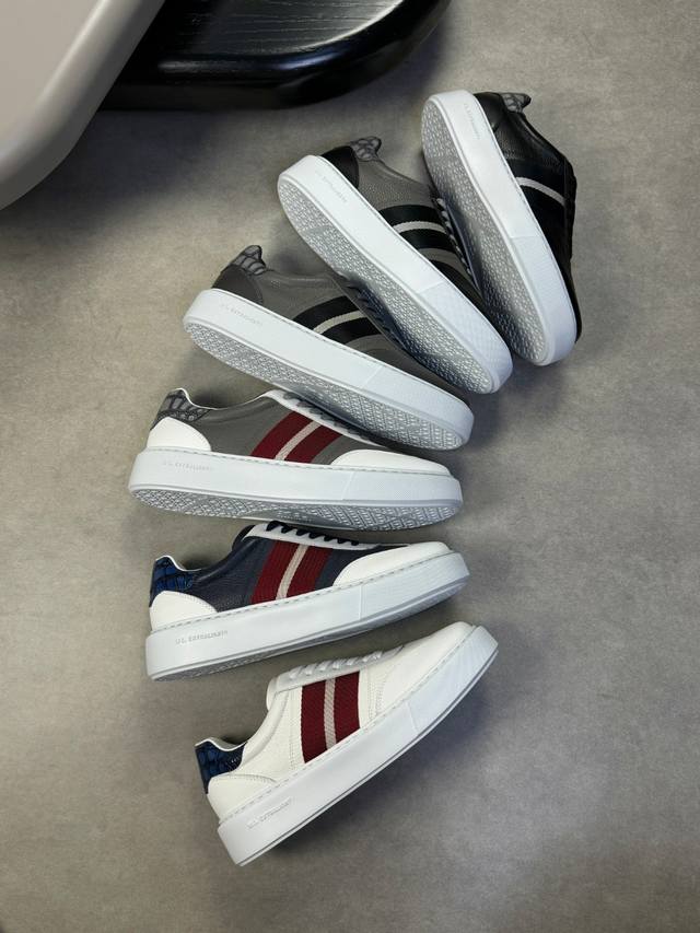 Bally 巴利 -高端品质 原单 -鞋面：纳帕小牛皮、后跟石头纹牛皮、鞋身品牌织带 -内里：水染牛皮 -大底：超轻Tpu发泡 Xl ；成型大底 -超高品控 做