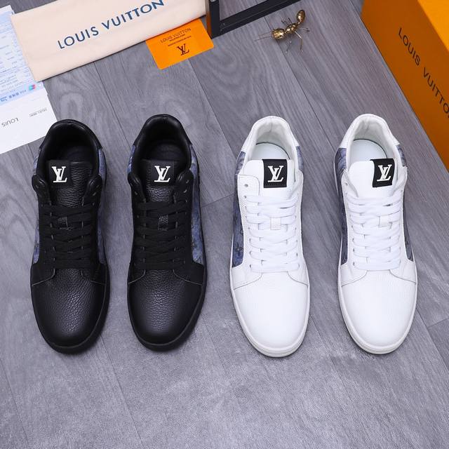 商品商标：Louis Vuitton 路易威登 高帮休闲鞋 正码码数: 38-44 商品材料：精选 牛皮拼接透气织布鞋面 羊皮内里 原版橡胶大底