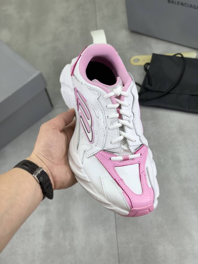 工厂P价P 实价 Balenciaga Monday 2025Ss 巴黎世家 春款新品跑步运动鞋 侧面大M Logo 增高厚底3.5Cm，Size:35 45