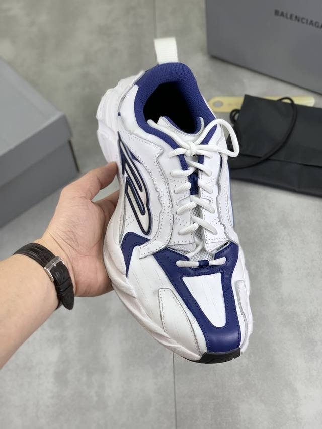 工厂P价P 实价 Balenciaga Monday 2025Ss 巴黎世家 春款新品跑步运动鞋 侧面大M Logo 增高厚底3.5Cm，Size:35 45