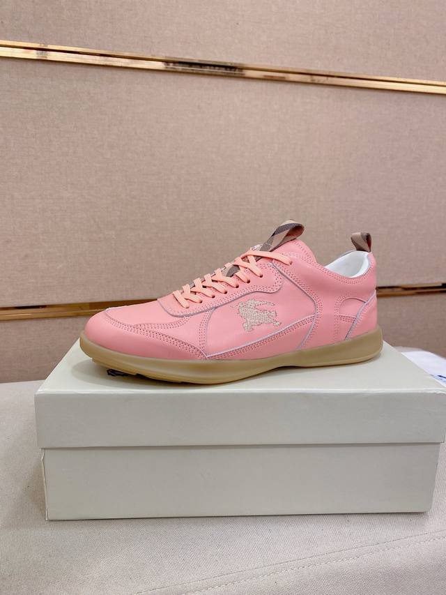 工厂P价 Burberr Su25全新Matrix复古运动鞋 Size；38~44 45定制 小牛皮 夏季时装秀主打款式 上脚复古休闲 轻便舒适 巴宝莉首次亮相