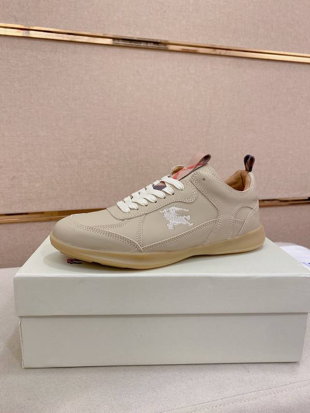 工厂P价 Burberr Su25全新Matrix复古运动鞋 Size；38~44 45定制 小牛皮 夏季时装秀主打款式 上脚复古休闲 轻便舒适 巴宝莉首次亮相