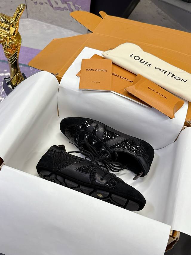工厂P价P 配飞机盒 Louis Vuitton路易威登驴牌春夏Sneakerina系列 芭蕾运动鞋 德训鞋 平底鞋 原版三对购入开发完美复刻Sneakerin