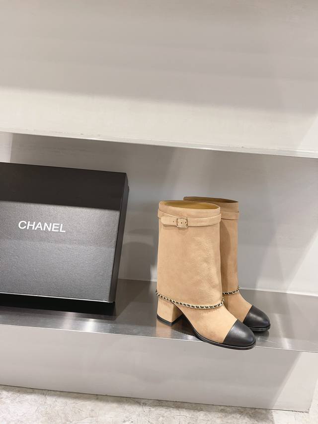Chane* 秋冬新款裤管靴自带高级性感的辣妹靴超显腿细，上脚无敌美，质感拉满原版1:1订制高丝光羊京面料，羊皮内里，意大利进口真皮大底，尺码：35-39# 4