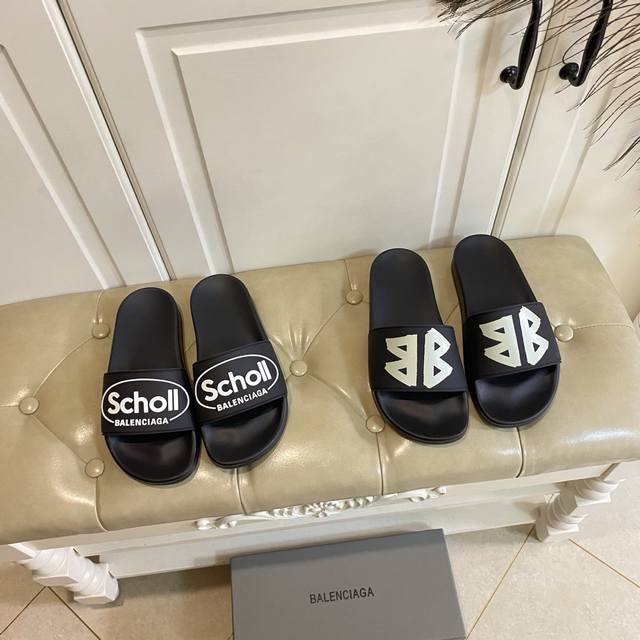出厂价P ，高版本，巴黎世家Balenciaga情侣款拖鞋，有内衬，不粘脚，休闲必备款，轻盈舒适，35-45码