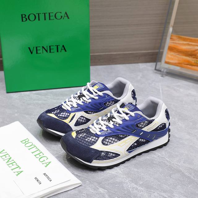Bottega Veneta Bv葆蝶家 王一博同款低帮休闲鞋 全新海淘专供品质 采用轻质科技网布面料 搭配几何图案设计橡胶外底 王炸系列 高版本 认准套包工艺