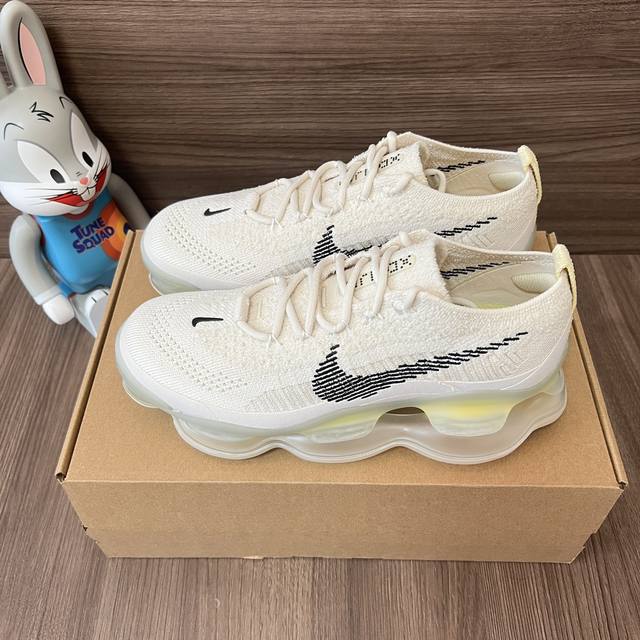 顶级版本Nike Air Max Scorpion Fk Lemon Wash 潮流 耐磨回弹低帮跑步鞋男女同款米白黄。 码数：35-46码 编码: Dj 1-