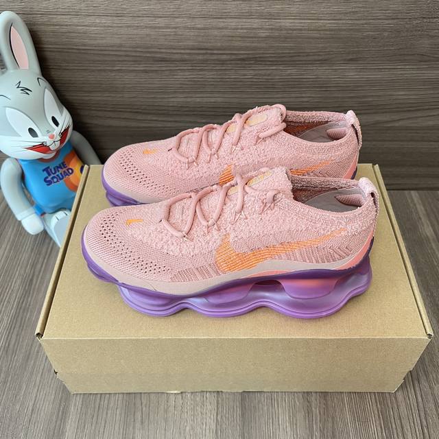 顶级版本Nike Air Max Scorpion透气减震低帮跑步鞋女款粉紫色。 码数：35-40码 编码: Dj 2-601 全套得物包装：毒卡 毒扣 棉袜